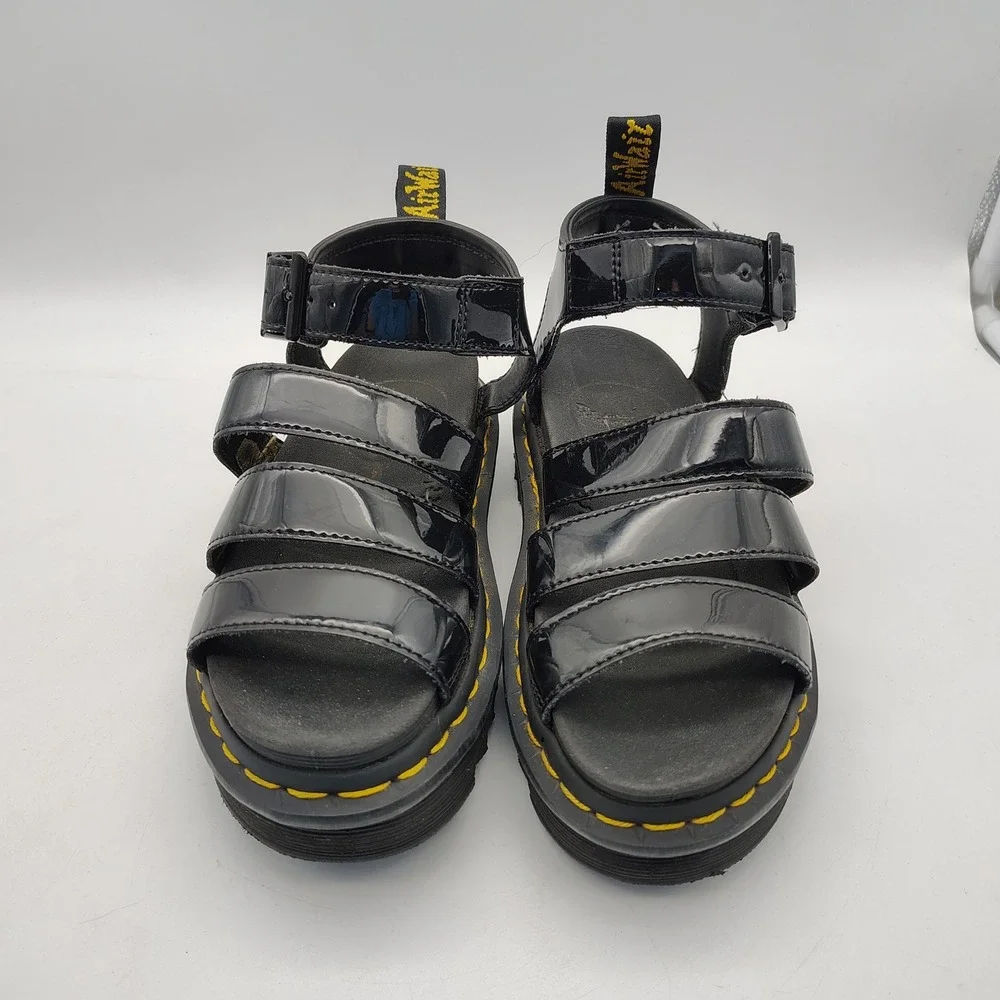 Dr. Doc Martens Blaire Women's Platform Sandals Black Bouncing Sole Chunky US 5 - Picture 5 of 7